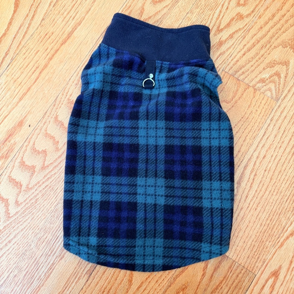 Dog Clothes Bundle - Plaid Fleece Vest - Reindeer Onesie - Polo - Size S/M - Picture 2 of 7